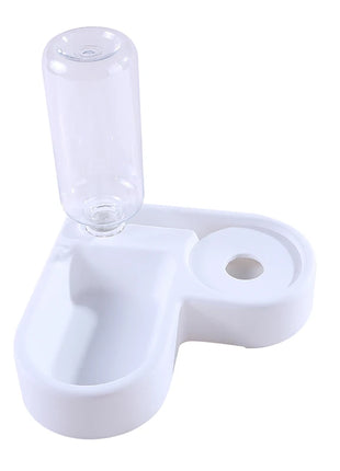 Cat Feeder Bowl Dog Automatic Water Double Bowls Food Wall Corner Save Space Cats 500ml Bottle Drinking Kitten Dogs Pet Product