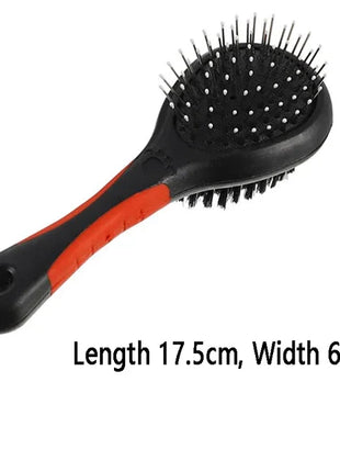 Double Sided Dog Brush Two Sided Pin Bristle Pet Brush Pet Hair Comb Dense Bristle Brush Deshedding Dog Brush Dog Pin Brush