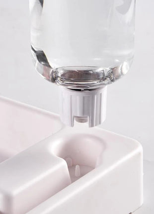 Cat Feeder Bowl Dog Automatic Water Double Bowls Food Wall Corner Save Space Cats 500ml Bottle Drinking Kitten Dogs Pet Product