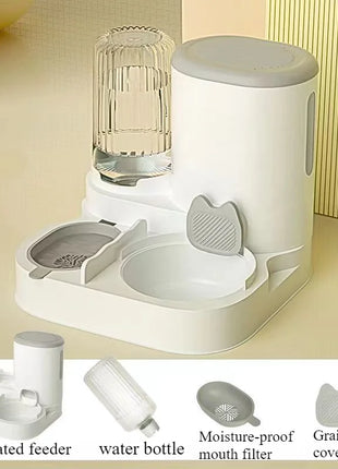 Cat bowl automatic feeder for cats, dogs, pets, water dispensers, integrated cat bowl, cat food basin, dogs, eating, drinking wa