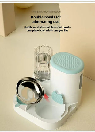 Cat bowl automatic feeder for cats, dogs, pets, water dispensers, integrated cat bowl, cat food basin, dogs, eating, drinking wa
