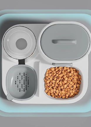 Cat feeding water feeder dog bowl cat bowl smooth food and water supply two-in-one water dispenser cat bowl pet supplies