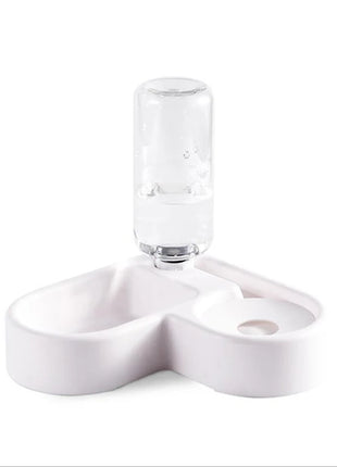 Cat Feeder Bowl Dog Automatic Water Double Bowls Food Wall Corner Save Space Cats 500ml Bottle Drinking Kitten Dogs Pet Product