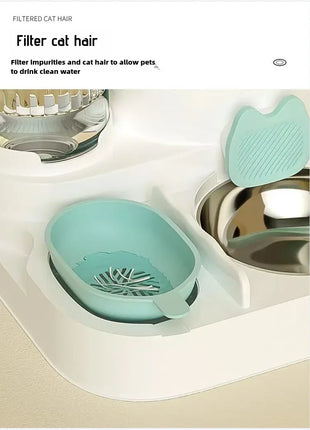 Cat bowl automatic feeder for cats, dogs, pets, water dispensers, integrated cat bowl, cat food basin, dogs, eating, drinking wa