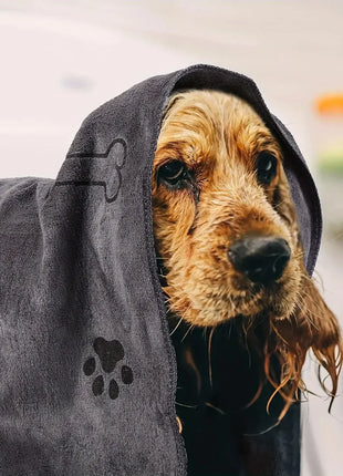 Dog Towel Drying Dog Cat Pet Towel, Puppy Microfiber Quick-drying Dog Claw Bath Towel, Pet Bath Products Absorbent Medium Dog