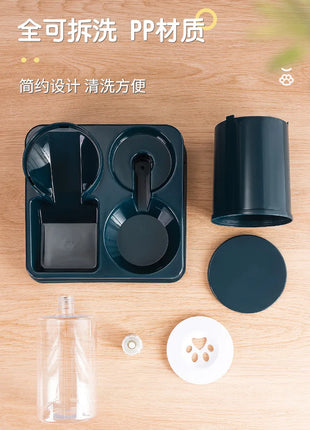 Cat bowl double bowl automatic drinking water and food bowl cat drinking water bowl cat food dog bowl dog bowl integrated feeder