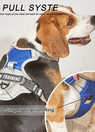 Dog Harness NO PULL Outdoor Walking Breathable Reflective Adjustable Small Dog Harness for Medium Large Dogs Pet Supplies
