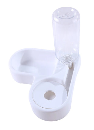Cat Feeder Bowl Dog Automatic Water Double Bowls Food Wall Corner Save Space Cats 500ml Bottle Drinking Kitten Dogs Pet Product