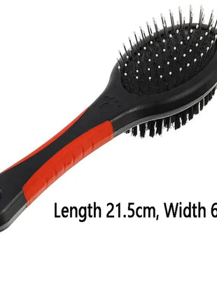 Double Sided Dog Brush Two Sided Pin Bristle Pet Brush Pet Hair Comb Dense Bristle Brush Deshedding Dog Brush Dog Pin Brush