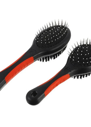 Double Sided Dog Brush Two Sided Pin Bristle Pet Brush Pet Hair Comb Dense Bristle Brush Deshedding Dog Brush Dog Pin Brush