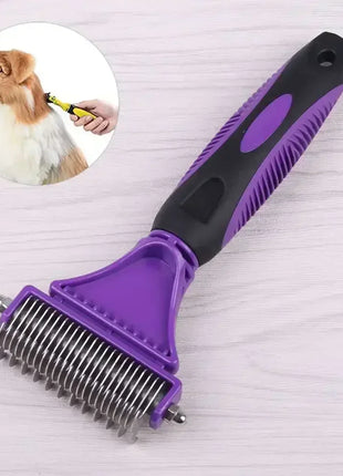 Professional Dog Brush, Light and Efficient, Safe and Easy To Use Pet Comb, Rake, Remove Undercoat Knots, Wooden Handle