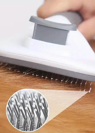 Dog brush, cat brush, self-cleaning pet brush for combing long and short hair dogs, cats, rabbits, etc. to remove loose hair
