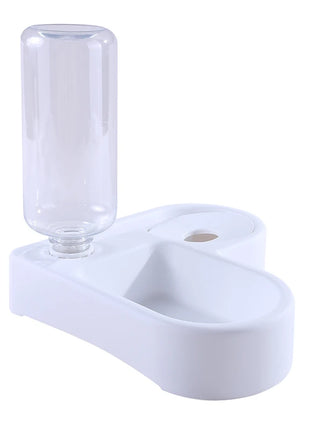 Cat Feeder Bowl Dog Automatic Water Double Bowls Food Wall Corner Save Space Cats 500ml Bottle Drinking Kitten Dogs Pet Product