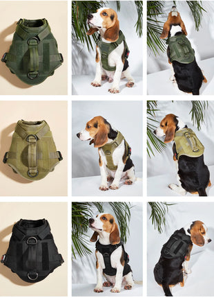 Tactical Dog Harness with Handle, No-Pull, Adjustable Pet Vest, Training, Hunting, Outdoors, Medium and Large Dogs