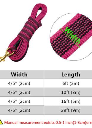 Dog Long Leashes Outdoor Pet Tracking Leash Rope Durable Strong Dog Leash for Medium Large Dogs Walking Training 2M/3M/5M/9M