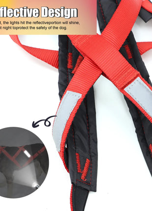 Dog Sled Harness Pet Weight Pulling Sledding Harness Mushing X Back Harness For Large Dogs Husky Canicross Skijoring Scootering