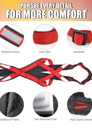 Dog Sled Harness Pet Weight Pulling Sledding Harness Mushing X Back Harness For Large Dogs Husky Canicross Skijoring Scootering