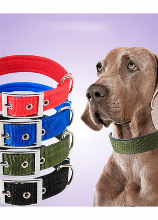 Solid Dog Collars  Nylon Dog Collar For Small Medium Large Dogs Teddy Keji Pitbull Bulldog Beagle