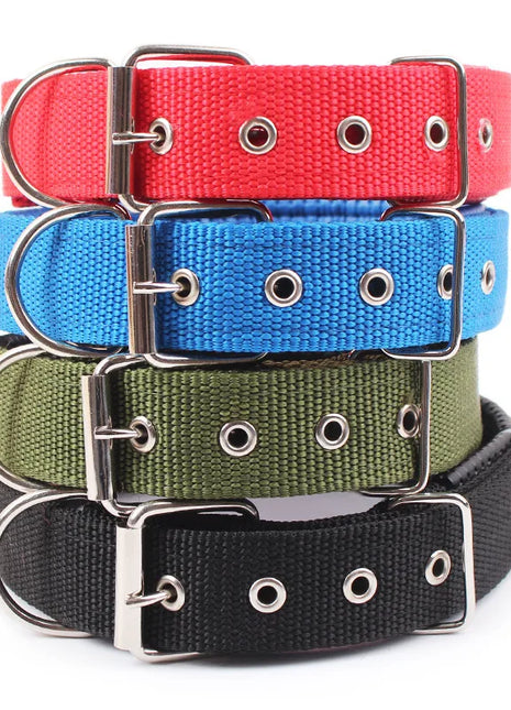 Solid Dog Collars  Nylon Dog Collar For Small Medium Large Dogs Teddy Keji Pitbull Bulldog Beagle