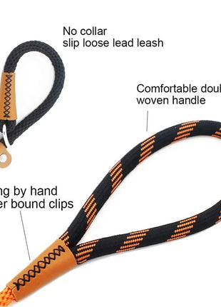 Dog Leashes Outdoor Travel Dogs Training Chain Heavy Duty Soft Handle Lead for Greater Control Safety Training  Pet Leash