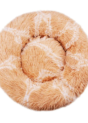 40-90cm Round Pet Bed for Large Dog Bed Super Soft Cat Bed Long Plush Dog House for Medium Dog House Winter Warm Sleeping
