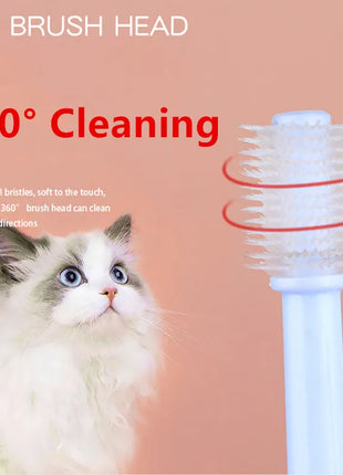 Cat Toothbrush Soft Hair Brush for Cats Mouth Cleaning Cat Brush for Teeth Cleaning Pet Grooming Cats Toothbrush Pet Products