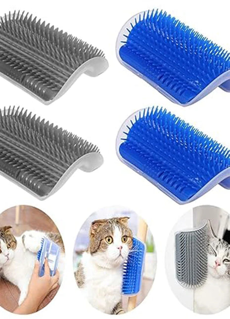 Cat Brush Comb Cat Toy with Catnip Cat Wall Brush Corner Cat Scratcher Massage Self Groomer Comb Pet Brush Corner cat scrubber