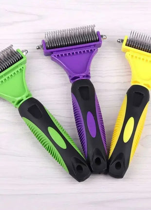 Professional Dog Brush, Light and Efficient, Safe and Easy To Use Pet Comb, Rake, Remove Undercoat Knots, Wooden Handle