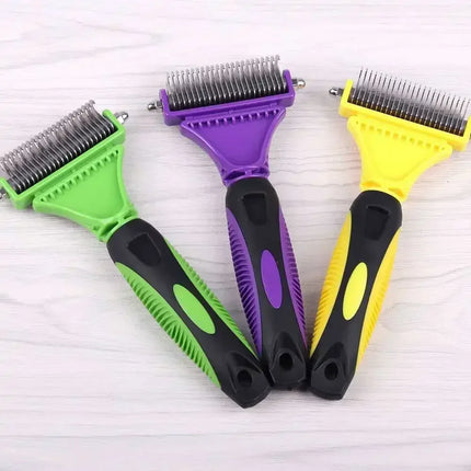 Professional Dog Brush, Light and Efficient, Safe and Easy To Use Pet Comb, Rake, Remove Undercoat Knots, Wooden Handle