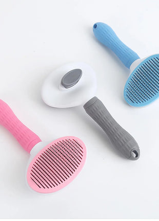 Dog brush, cat brush, self-cleaning pet brush for combing long and short hair dogs, cats, rabbits, etc. to remove loose hair