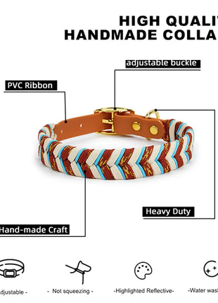 Dog Fashion Collar For Ladies Handmade Design Pet Colorful Neck Ring Small Medium and Large Dogs Lead-collar Wear Supplies