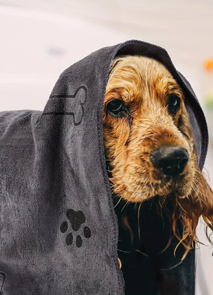 Dog Towel Drying Dog Cat Pet Towel, Puppy Microfiber Quick-drying Dog Claw Bath Towel, Pet Bath Products Absorbent Medium Dog