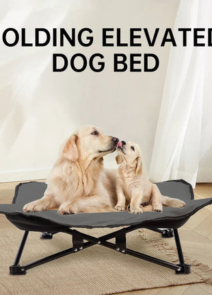 Outdoor Camping Foldable Pet Bed with Support and Dust-proof Dog Mattress, Comfortable and Soft Dog Bed for Travel