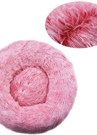 40-90cm Round Pet Bed for Large Dog Bed Super Soft Cat Bed Long Plush Dog House for Medium Dog House Winter Warm Sleeping