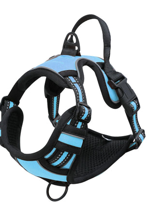 Dog Harness, No-Pull Pet Harness with 2 Leash Clips, Adjustable Soft Padded Dog Vest, Black