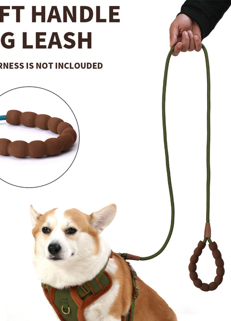LL039--pet dog leash, 1.5-meter high density rope, soft handle, alloy buckle.