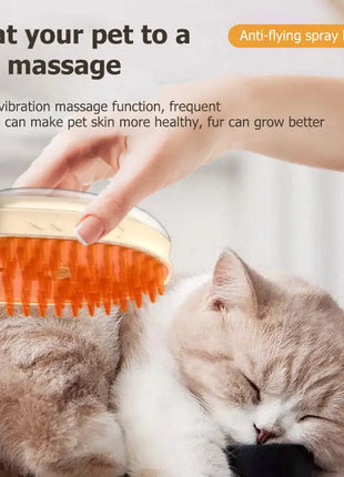 Cat Steam Brush Electric Cat Brush with Sprayer Pet Grooming Comb Dog Hair Brush Ultraviolet Light for Cat Moss Pet Massage Comb