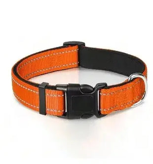 Dog Collar Reflective Adjustable Breathable Nylon Soft Padded DurableePet Collar for Small Medium Large Dog Bone Rope