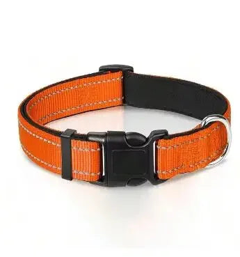 Dog Collar Reflective Adjustable Breathable Nylon Soft Padded DurableePet Collar for Small Medium Large Dog Bone Rope