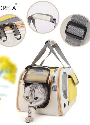 1Pcs Portable Pet Carrier Cat Bag For Cats And Dogs Ideal For Travel And Outdoor Activities Suitable For Cats And Small Dogs