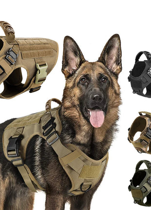 Military Large Dog Harness Training Pet Vest for French Bulldog German Shepherd Malinois Tactical Harnesses For Dogs Accessories