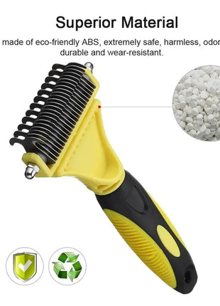 Professional Dog Brush, Light and Efficient, Safe and Easy To Use Pet Comb, Rake, Remove Undercoat Knots, Wooden Handle