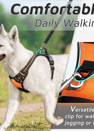 No Pull Dog Harness for Large Dogs,with Reflective Strips and Control Handle, Adjustable and Comfortable,No Choke Pet Harness ﻿