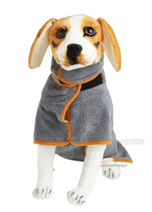 Dog Bathrobe Towel Bath Robe Pet Fast Drying Coat Soft Adjustable Absorbent Towel For Large Medium Small Dogs