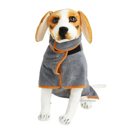 Dog Bathrobe Towel Bath Robe Pet Fast Drying Coat Soft Adjustable Absorbent Towel For Large Medium Small Dogs