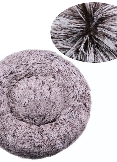 40-90cm Round Pet Bed for Large Dog Bed Super Soft Cat Bed Long Plush Dog House for Medium Dog House Winter Warm Sleeping