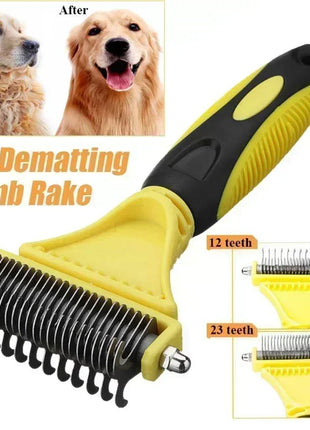 Professional Dog Brush, Light and Efficient, Safe and Easy To Use Pet Comb, Rake, Remove Undercoat Knots, Wooden Handle
