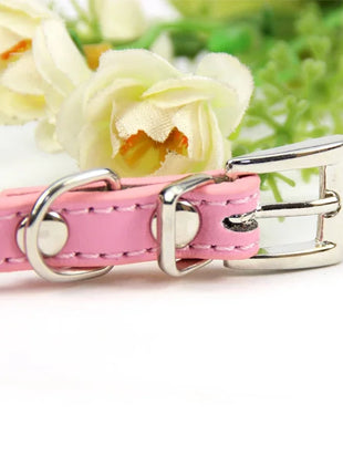 Dog Collar Leather Pet Dog Collar Leash Used for Small Medium Large Dogs Cats Outdoor Walking Pet Supplies Necklace Accessory
