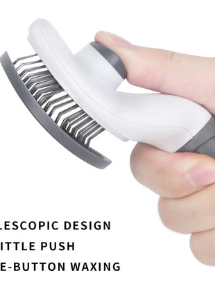 Dog brush, cat brush, self-cleaning pet brush for combing long and short hair dogs, cats, rabbits, etc. to remove loose hair