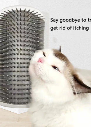 Cat Brush Comb Cat Toy with Catnip Cat Wall Brush Corner Cat Scratcher Massage Self Groomer Comb Pet Brush Corner cat scrubber